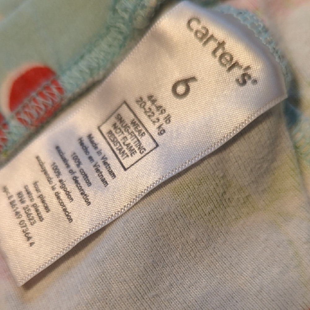 Carter's PJ's Pink and Green Sets For Sweet Dreams. Good Condition - Picture 2 of 9